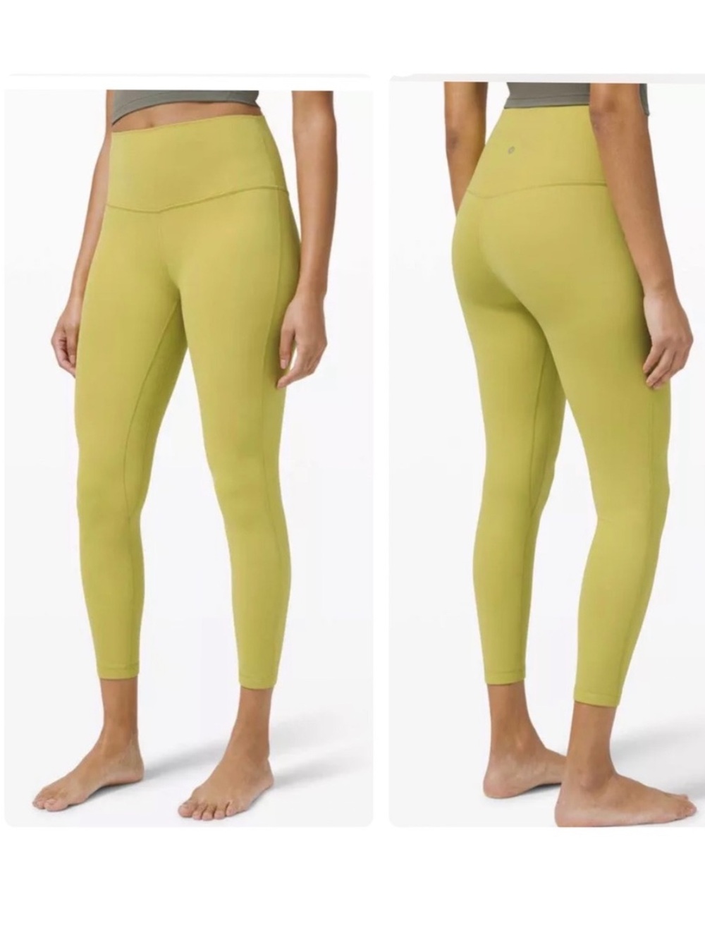 Lululemon High Rise Align in Yellow Pear